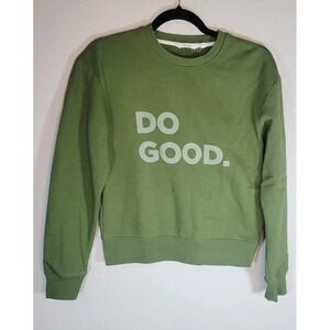 Cotopaxi Do Good Green Crewneck Sweatshirt XS Organic Cotton